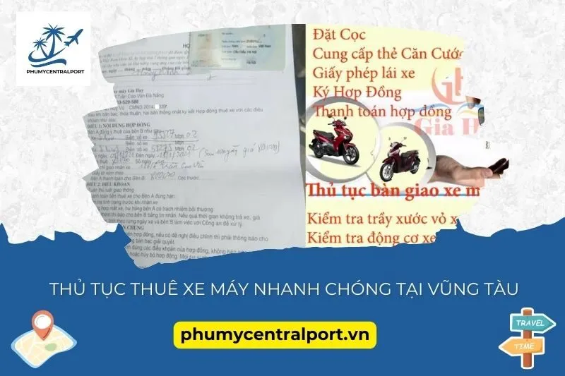 Thủ tục thuê xe máy nhanh chóng tại Vũng Tàu